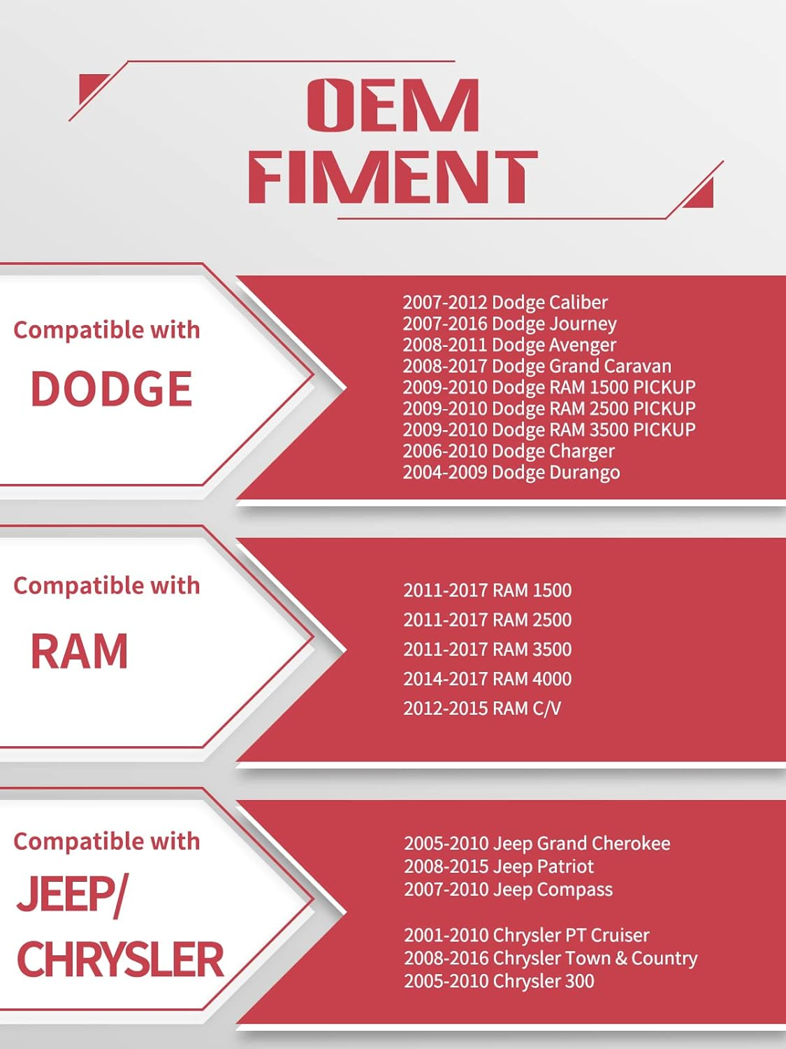 OTUAYAUTO Windshield Washer Nozzles Kit, Replacement for Chrysler, Dodge, Jeep, Ram - Washer Jet and Fluid Hose with Connector image number 6