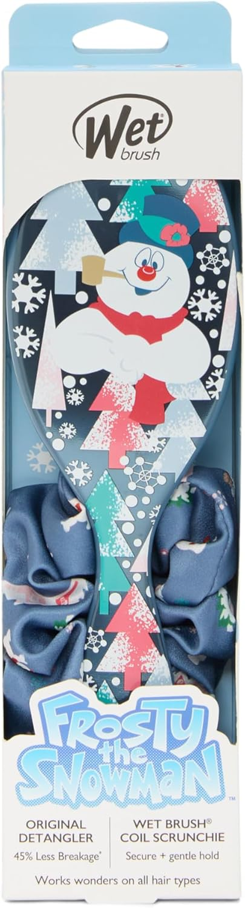 Wet Brush Original Detangler Hair Brush Frosty Kit - Ultra-Soft Intelliflex Bristles - Detangling Brush Glides through Tangles for All Hair Types (Wet Dry & Damaged) - 1 Brush & 1 Scrunchie - Frosty Original Detangler image number 3