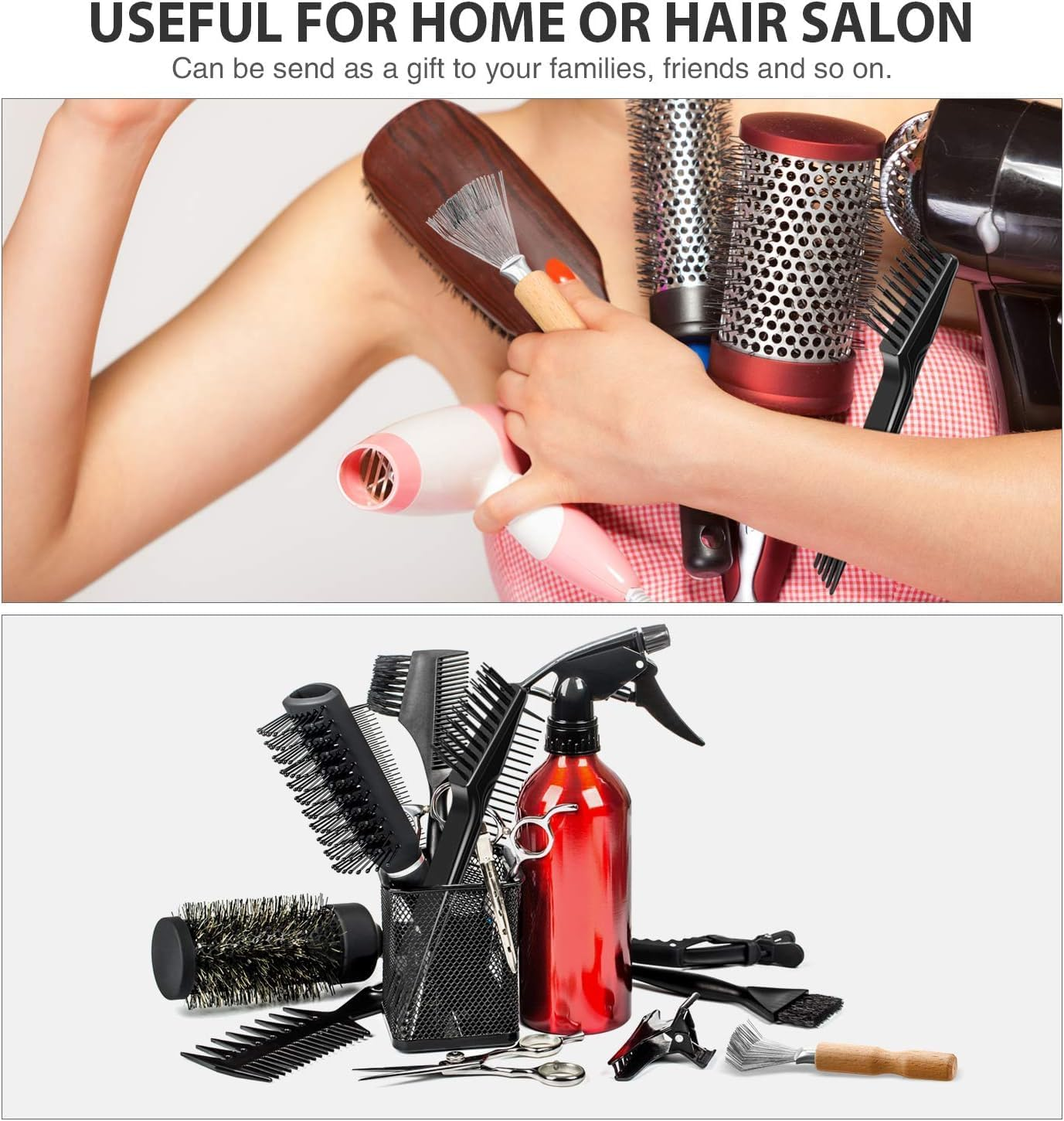 Hair Brush Cleaning Tool, WADY 2Pcs Hair Brush Cleaner, Comb Cleaning Brush Comb Cleaner Brush Hair Brush Cleaner Mini Hair Brush Remover Used to Remove Hair Dust at Home for Home and Salon Use image number 1