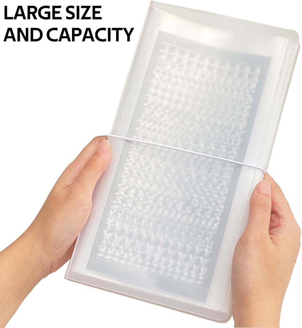 2PCS Large Sticker Storage Book, Betterjonny Clear Sticker Storage Album Sticker Organization Collecting Book for Planner Scrapbook Stickers Organizer Binder 100 Page, 4.8 X 9.7 Inch