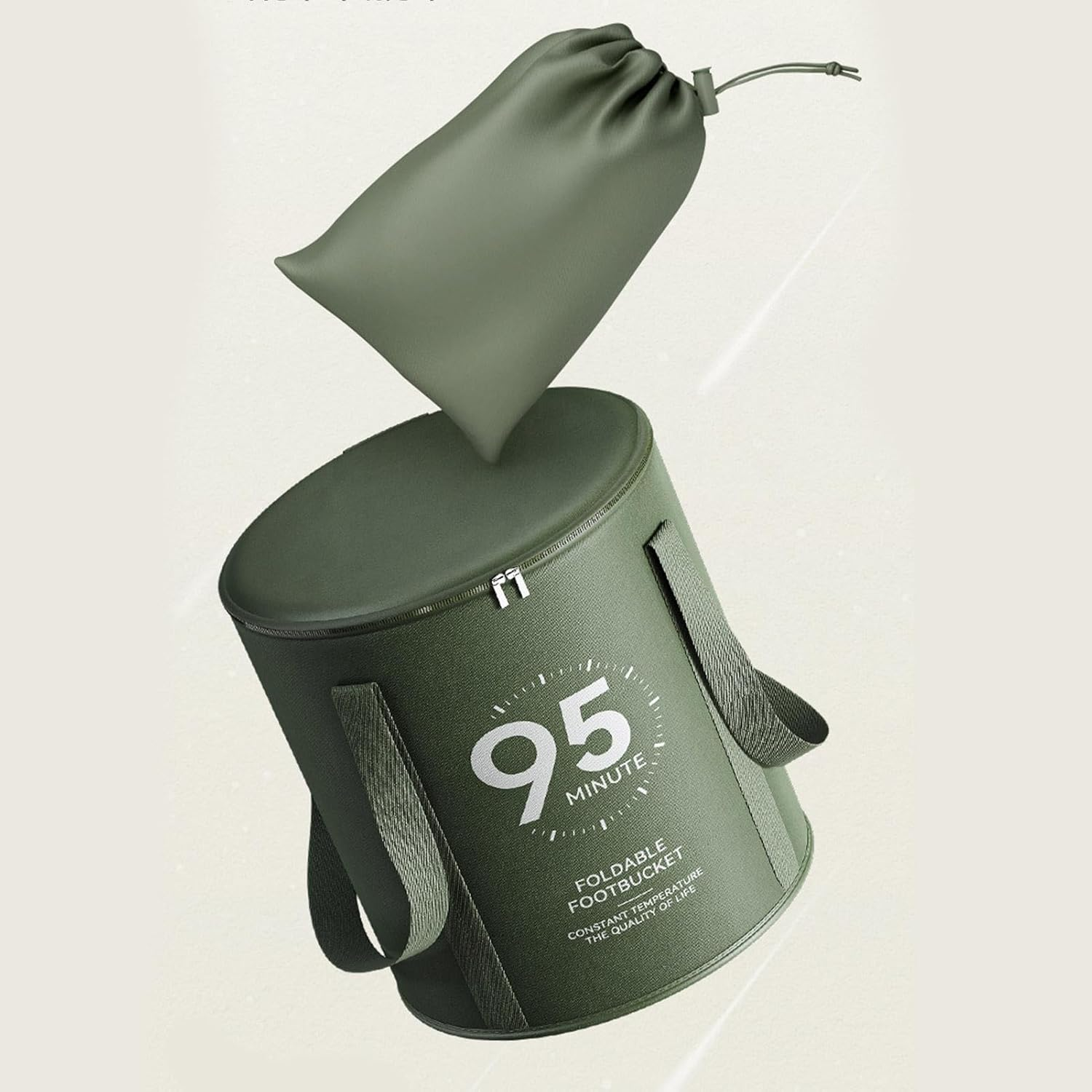 Portable Travel Bucket for Soaking Feet | Bucket for Feet Soaking with Handle, Insulated Foot Bath Bag, Water Container for Foot Spa Camping Fishing Soaking Feet image number 4