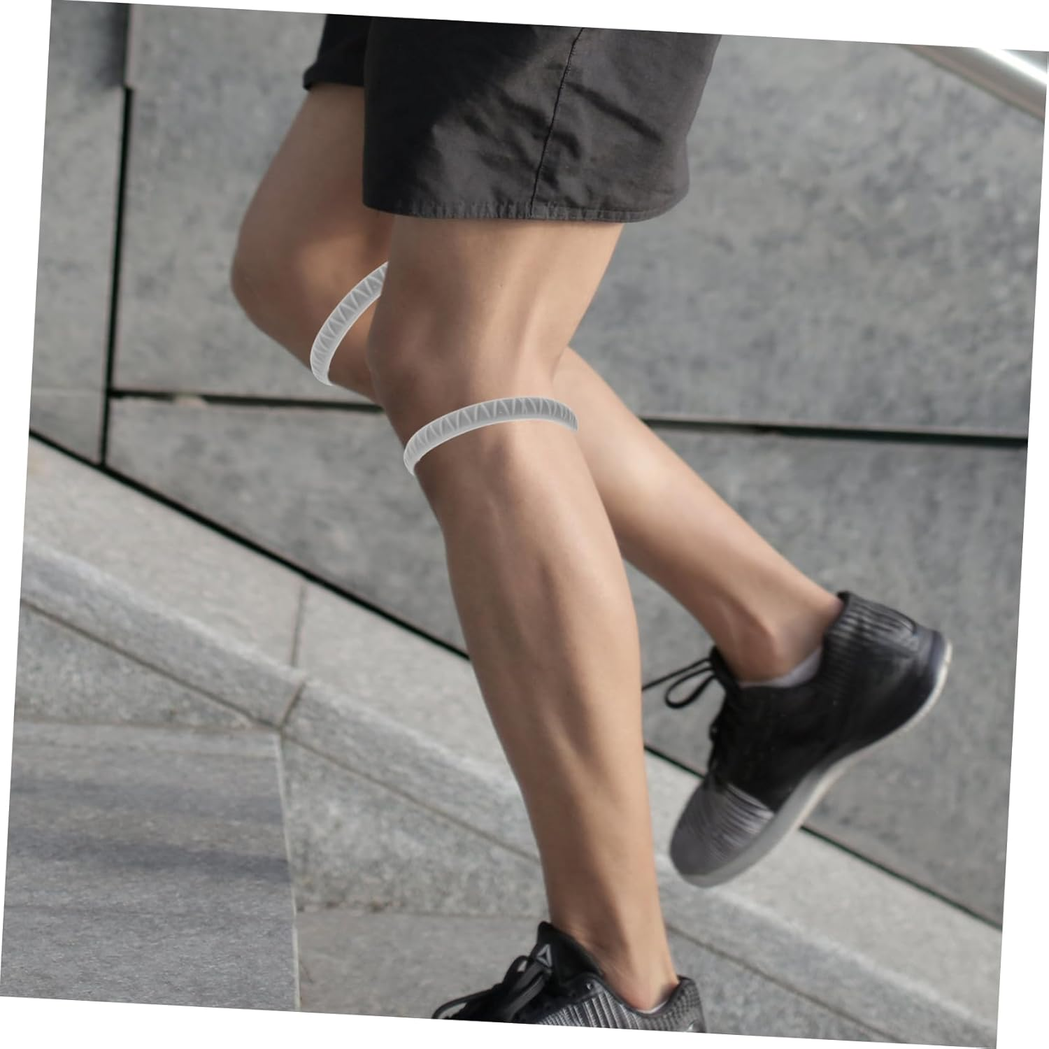 BESPORTBLE Supple Knee Protector 2Pcs Elastic Patella Belt with Adjustable Size for Men and Women Basketball Sports image number 4