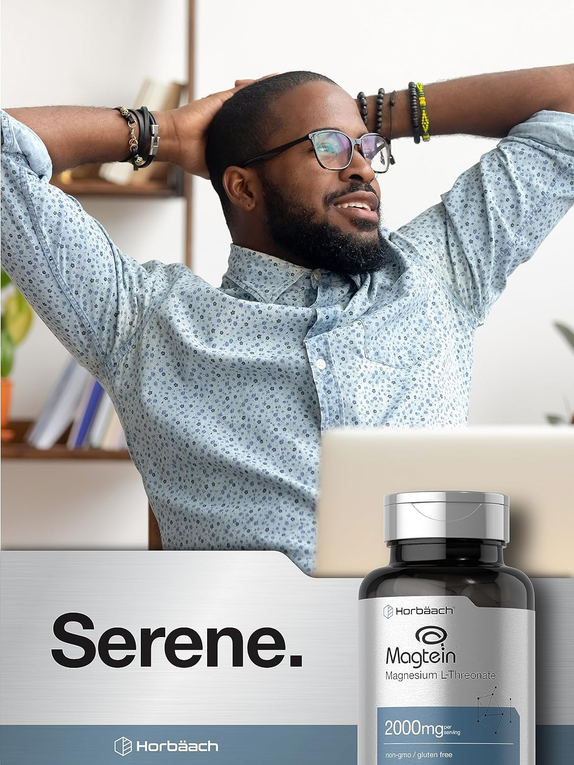 HORZ Magtein Magnesium L-Threonate | 2000Mg Supplement | 100 Capsules | Non-Gmo and Gluten Free | by Horbaach image number 2