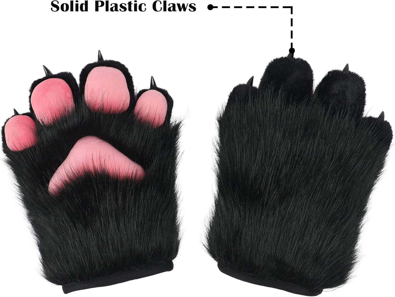 Cosplay Animal Cat Wolf Dog Fox Paws Claws Gloves Fursuit Paws Accessories for Adults image number 5