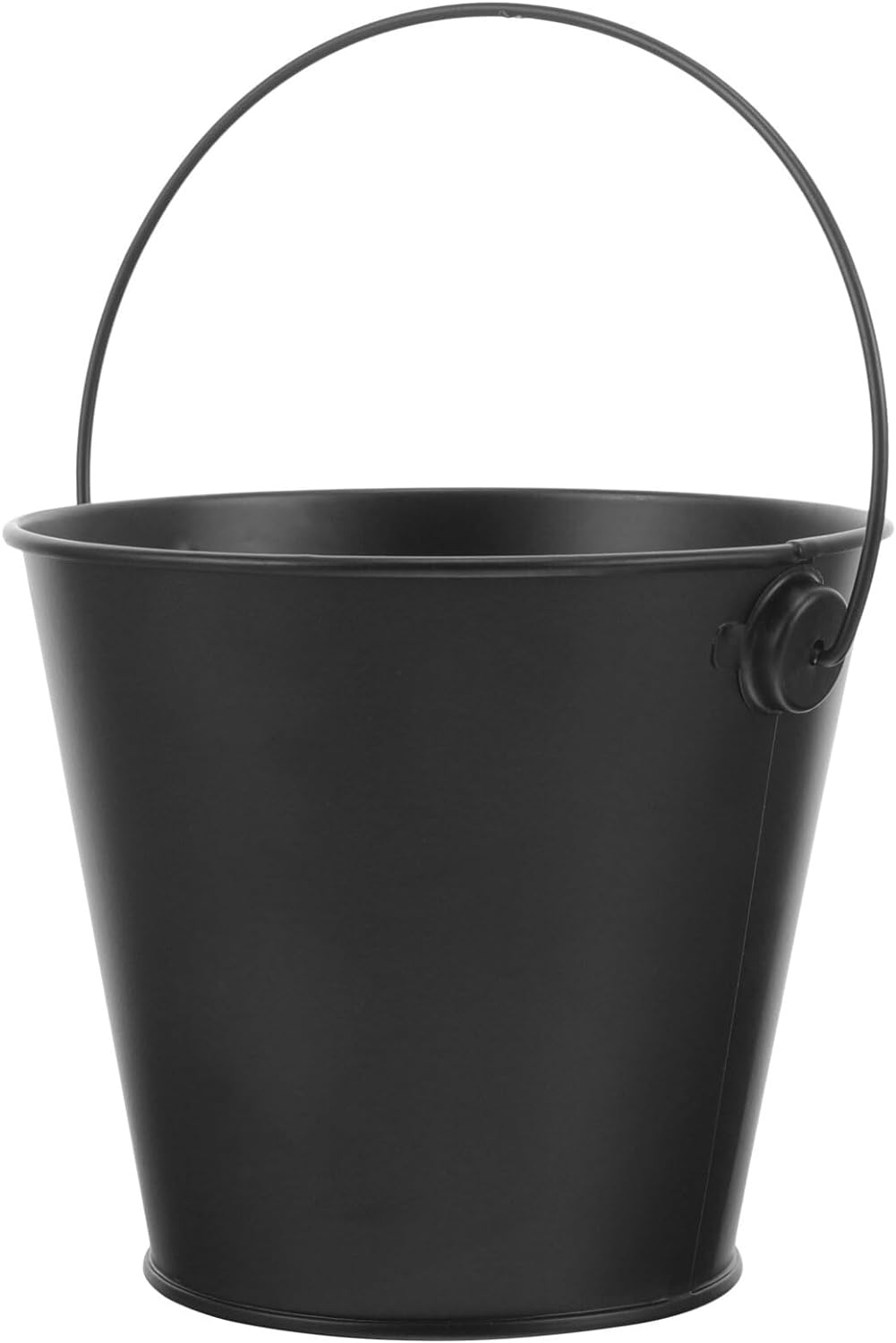 BESPORTBLE Ash Bucket Metal Coal and Hot Ash Pail Grill Grease Bucket Drip Bucket for Fireplace Camp Wood Pellet Grill BBQ Accessories Black