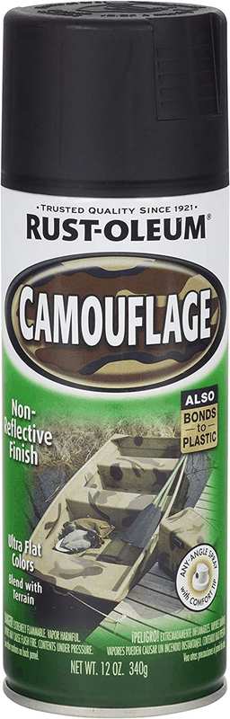 Rust-Oleum Camouflage Spray Paint 340G - Khaki, Flat Non-Reflective Finish, Multi-Surface for Metal, Wood & Masonry &ndash; Fast-Drying for Durable Outdoor Use
