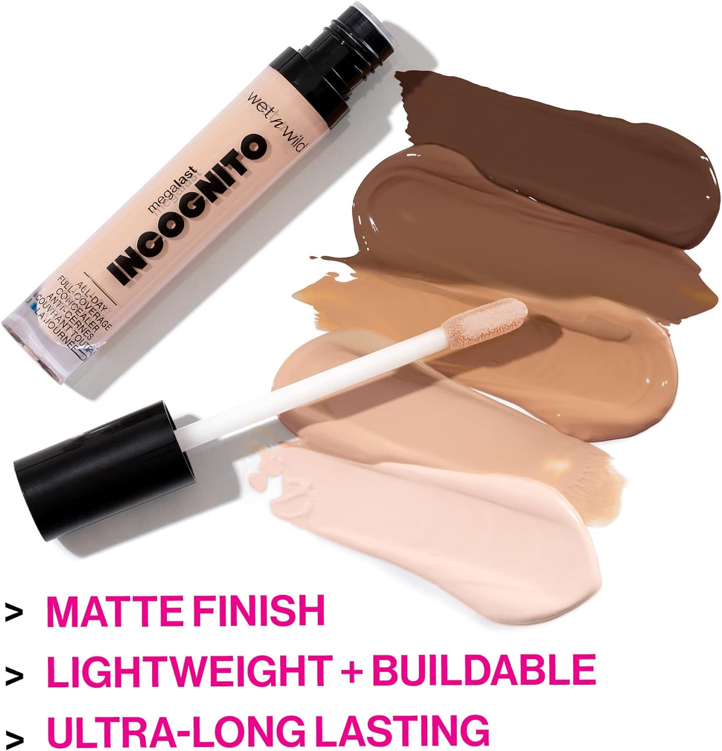 (Medium Honey) - Wet N Wild Mega Last Incognito All-Day Full Coverage Concealer, Medium Honey, 5Ml image number 3