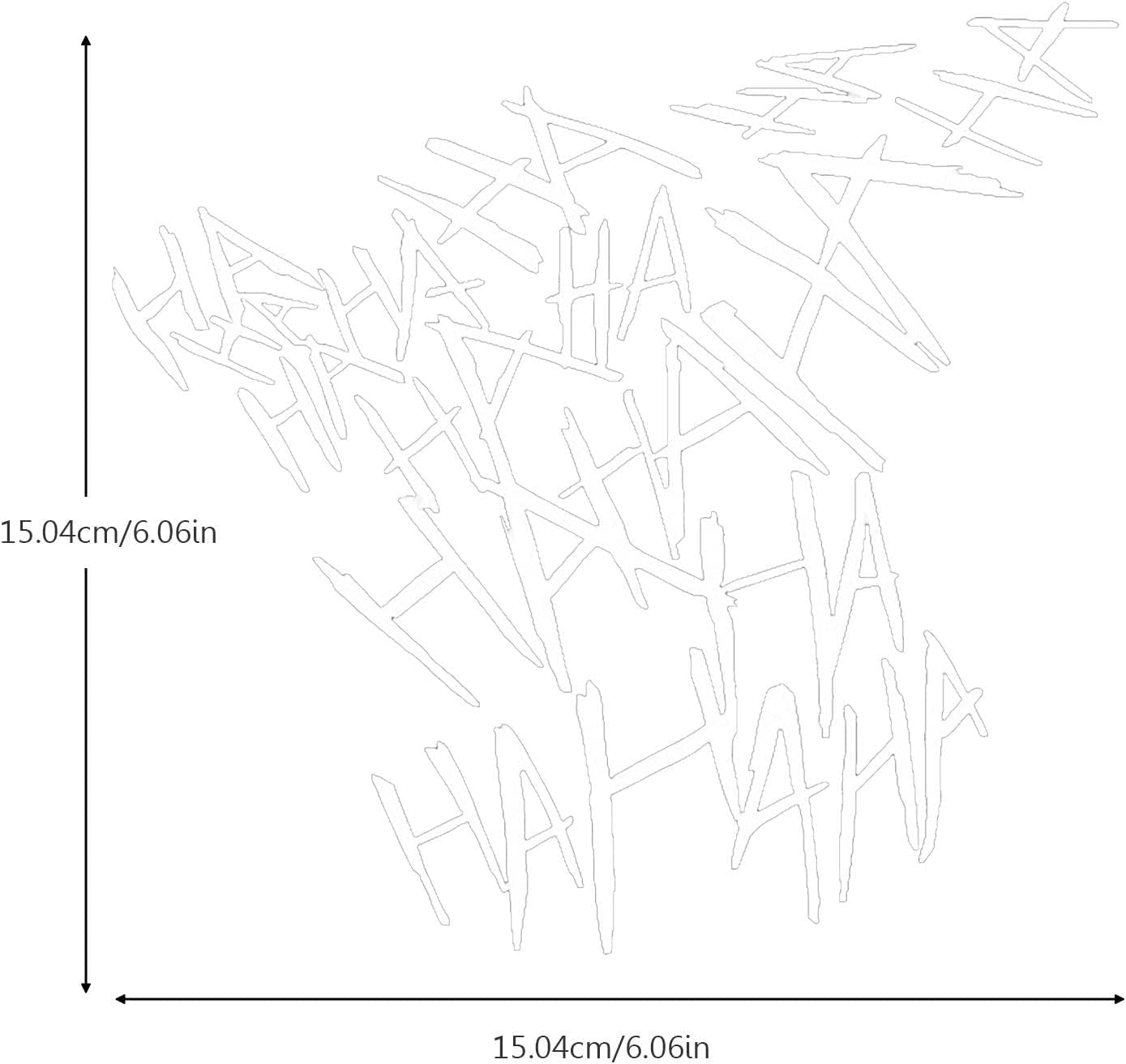 2Pcs Hahaha Car Decal Sticker,Funny Helmet Stickers Motorcycle Helmet Decal,Waterproof Durable Text Decals for Laptop,Window, Car, Auto, Bumper (White) - Red image number 5