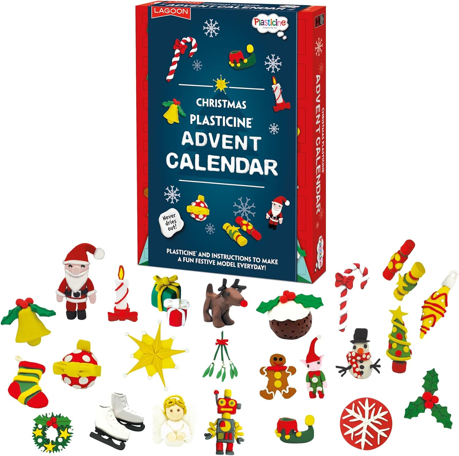 Lagoon Group the 6769 Plasticine Christmas Advent Calendar, Multi image number 2