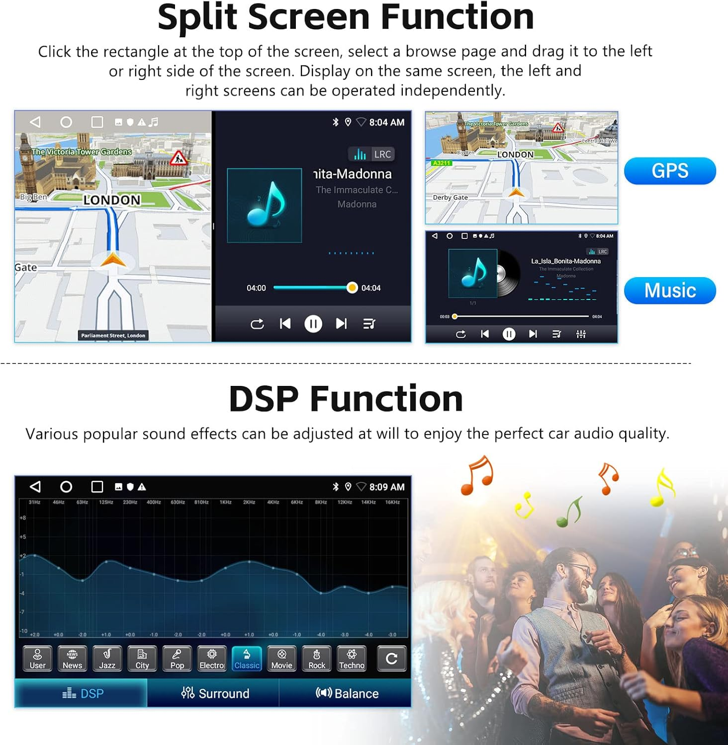 2+64G Android 13 Car Stereo for Hyundai Veloster 2011-2017 Upgrade Replacement Radio Carplay Android Auto 9 Inch Touchscreen Multimedia Player Head Unit FM Radio GPS Hifi Bluetooth+Ahd Camera&Mic image number 3