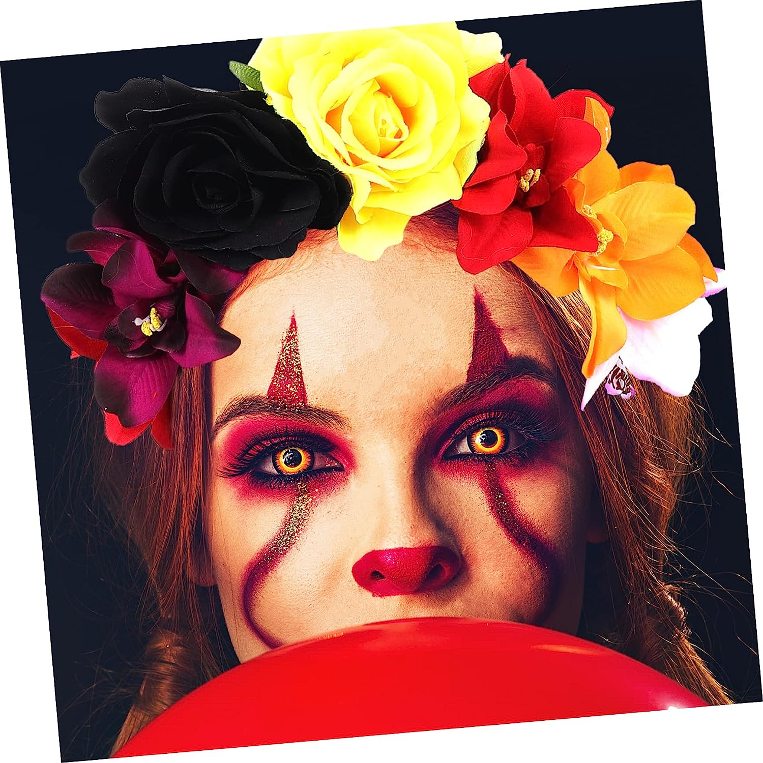 FRCOLOR Halloween Headband for Dead Headdress Floral Hair Hoop for Women Costume Accessory Comfortable Fit for Cosplay Events image number 2