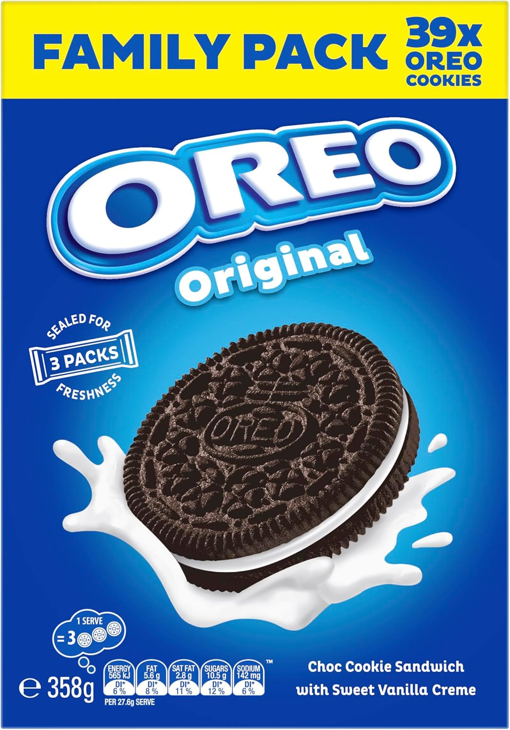 OREO Original Sandwich Biscuit Family Pack 358G image number 2