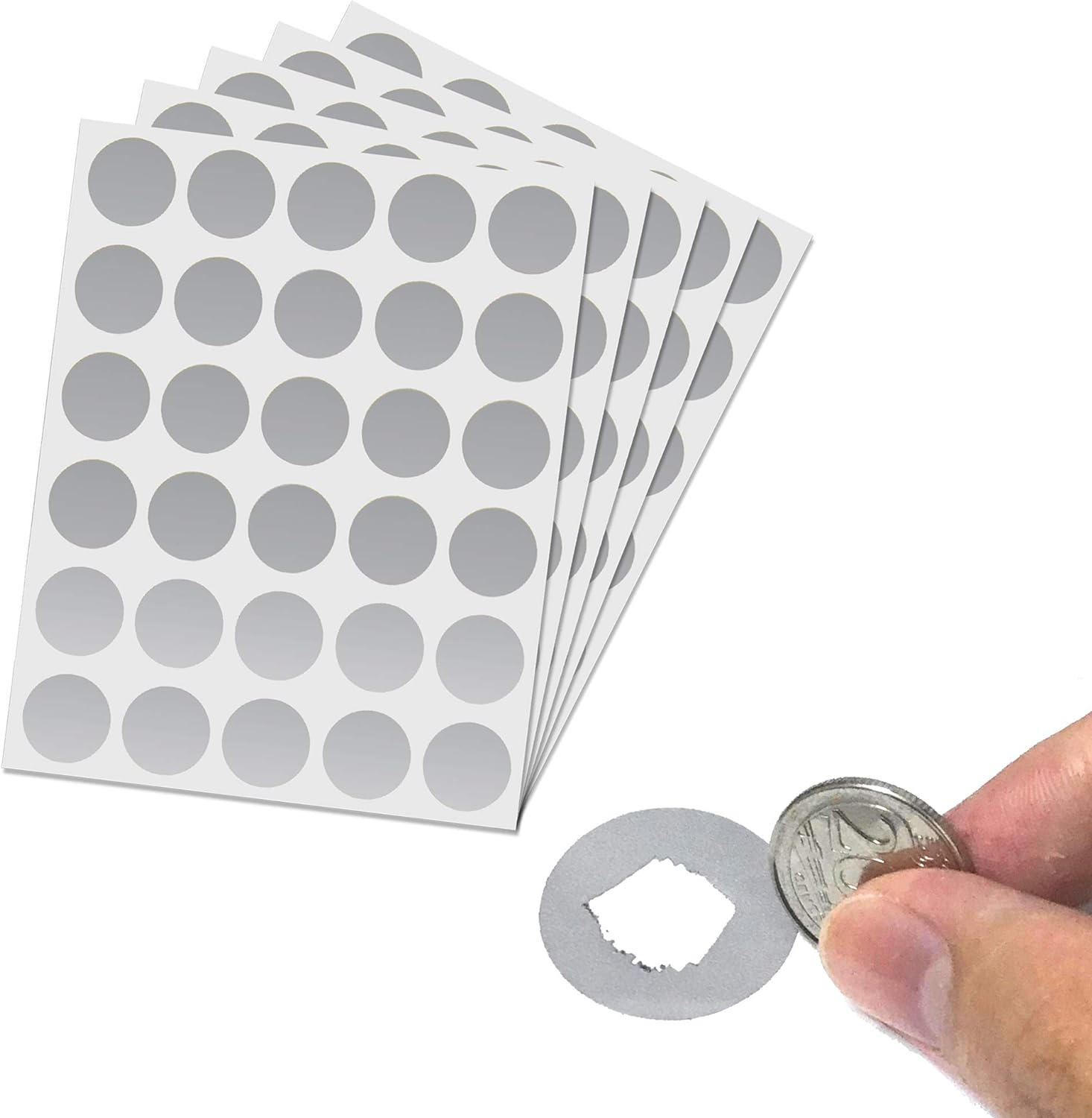 150 Stickers, 2.5 Cm Scratch off Shiny Holographic image number 3