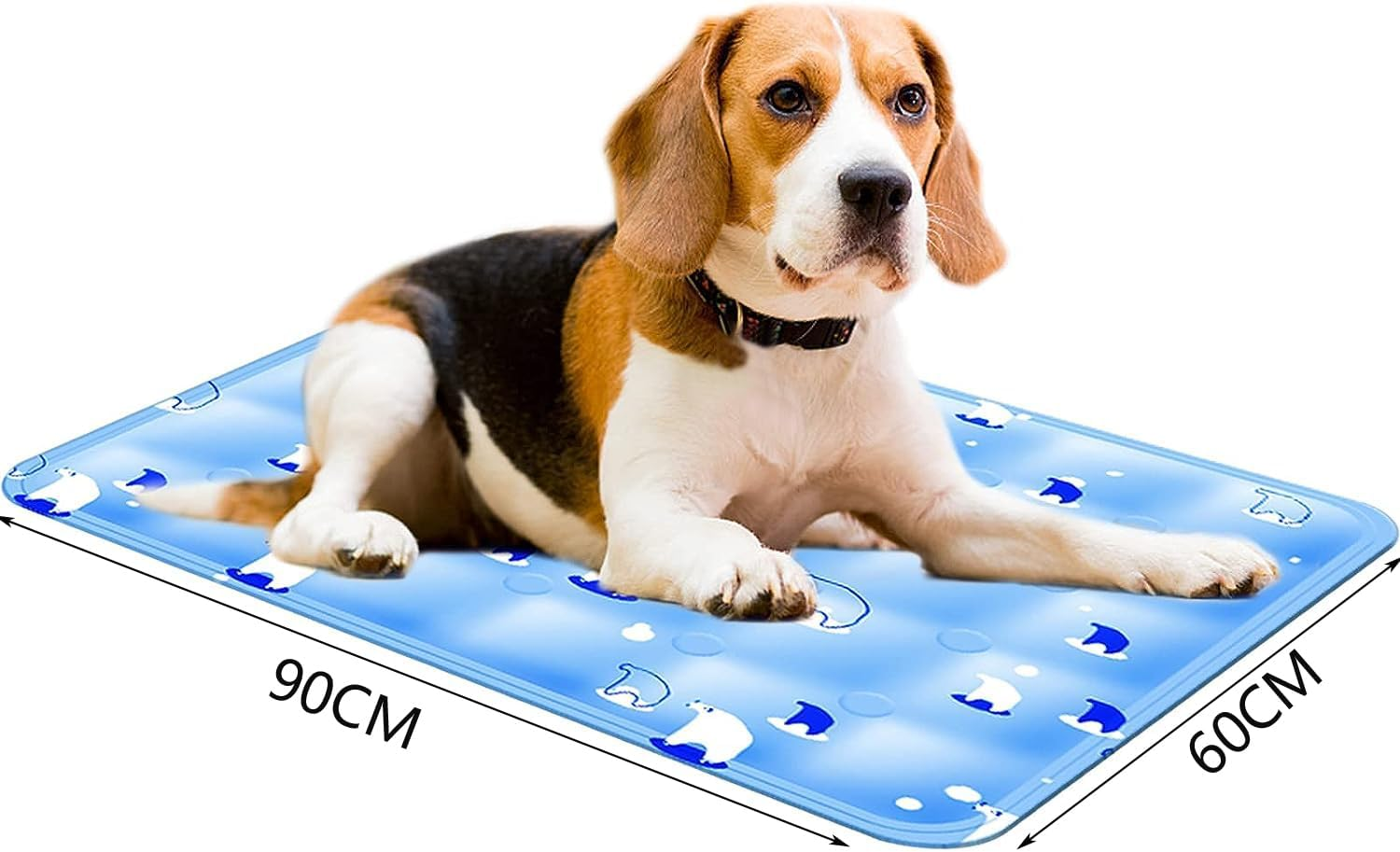 Dog Cooling Mat, Pressure Activated Pet Cooling Mats for Dogs, Dog Cooling Ice Pads with Non-Toxic Gel, Sized for Pets under 77 Lbs, Durable, Scratch-Resistant, Anti-Slip(35.4X 23.6 In)