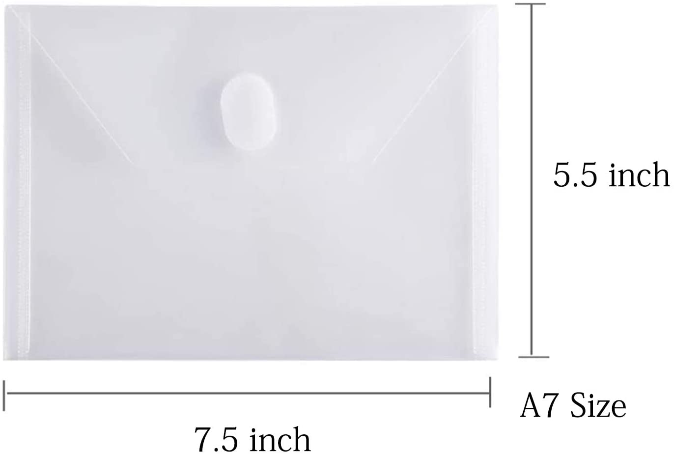 5X7 Small Plastic Envelopes Hook Loop Closure Receipt Storage Holder 80 Pack (Clear-80 Pack) - Clear-40 Pack image number 7