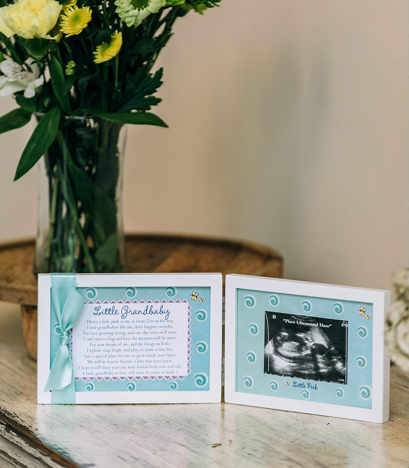Little Grandbaby Ultrasound Picture Frame/Sonogram Frame, Pregnancy Announcement for Grandparents/New Baby Announcement/Baby Shower Keepsake image number 5