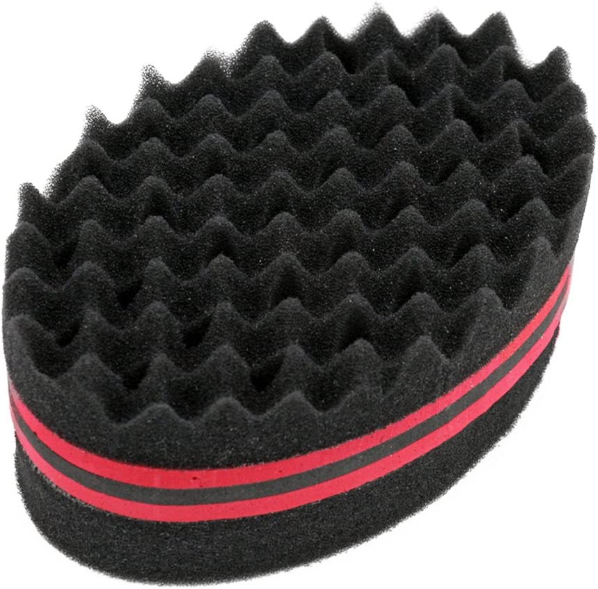 BEWAVE Big Holes Barber Hair Brush Sponge Dreads Locking Twist Afro Curl Coil Wave Hair Care Tool, 2 Pcs image number 1
