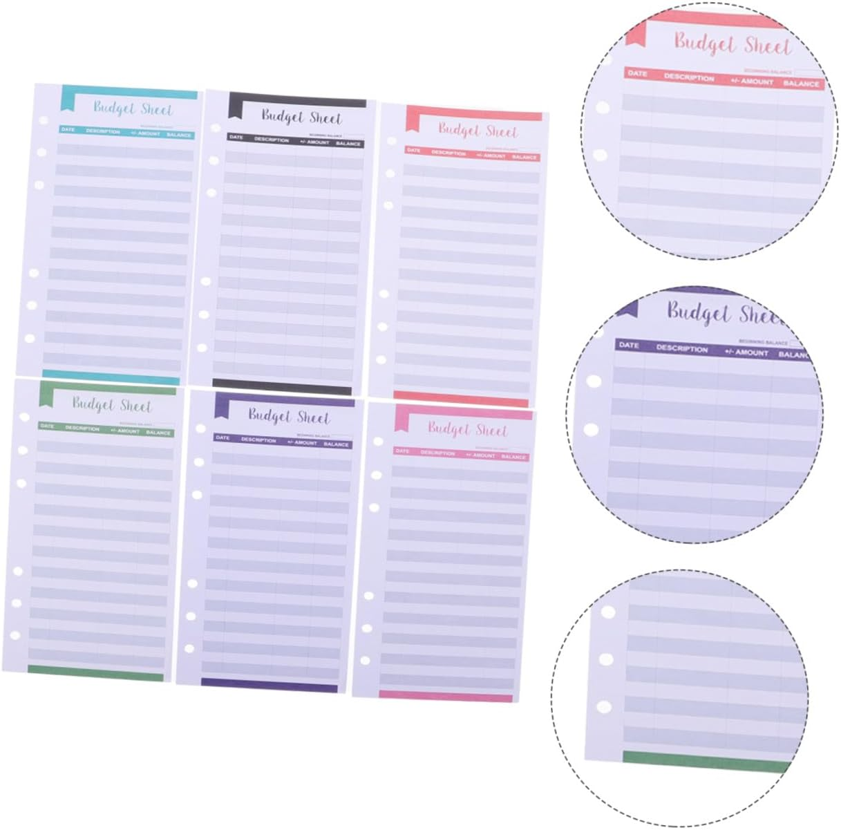 STOBOK 20Pcs Budget Planner Refill Paper Planner Budget Tracker Paper Expense and Bill Tracker Organizer Budget Sheets Expense Binder Paper for Office image number 5