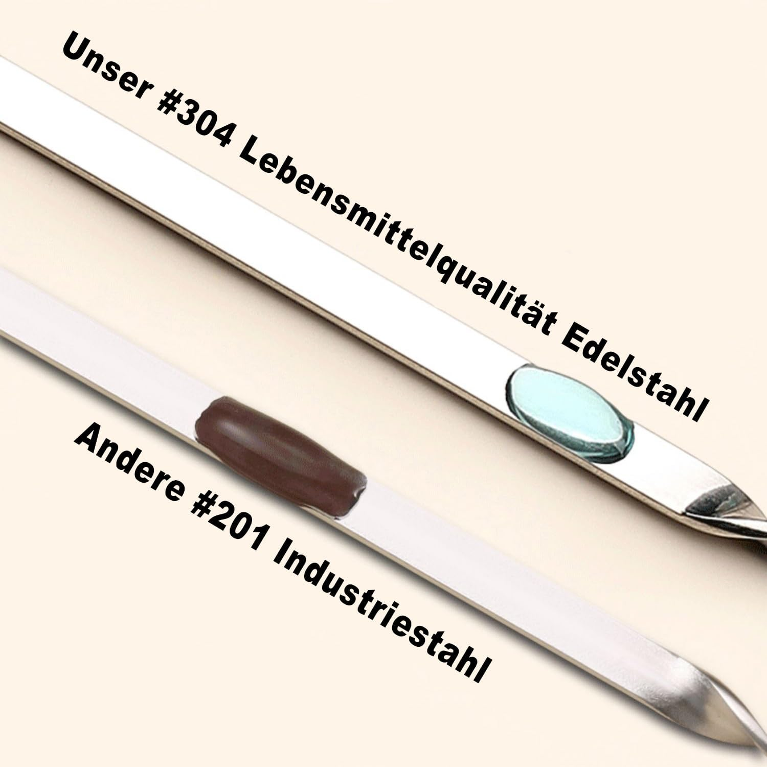 WILLBBQ 304 Stainless Steel 13.2" Long Flat Barbecue Skewers,20Pcs/40Pcs BBQ Kebab Skewers with Portable Metal Storage Tube,Reusable for Grilling Barbecue Kitchen Party and Outdoor Cooking (20PCS)