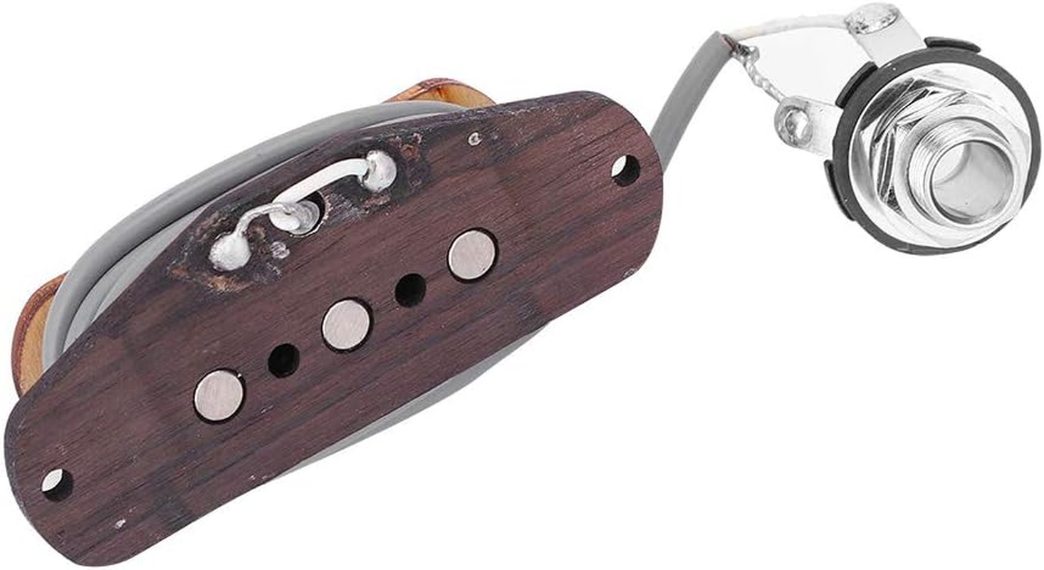 3 String Guitar Pickup, Pre Wired 3 String Pickup Input Jack Repair Parts Replacement for Cigar Box Guitar Performance Accessories