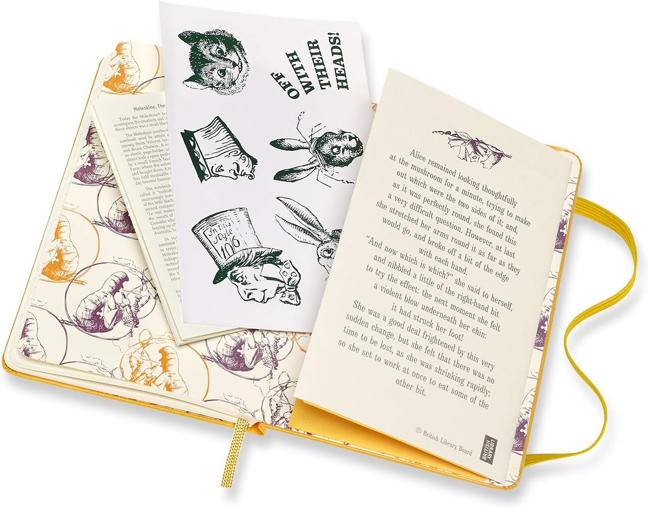 Moleskine - 2020 Limited Edition Alice in Wonderland Diary - Weekly Notebook - Pocket - Yellow image number 3