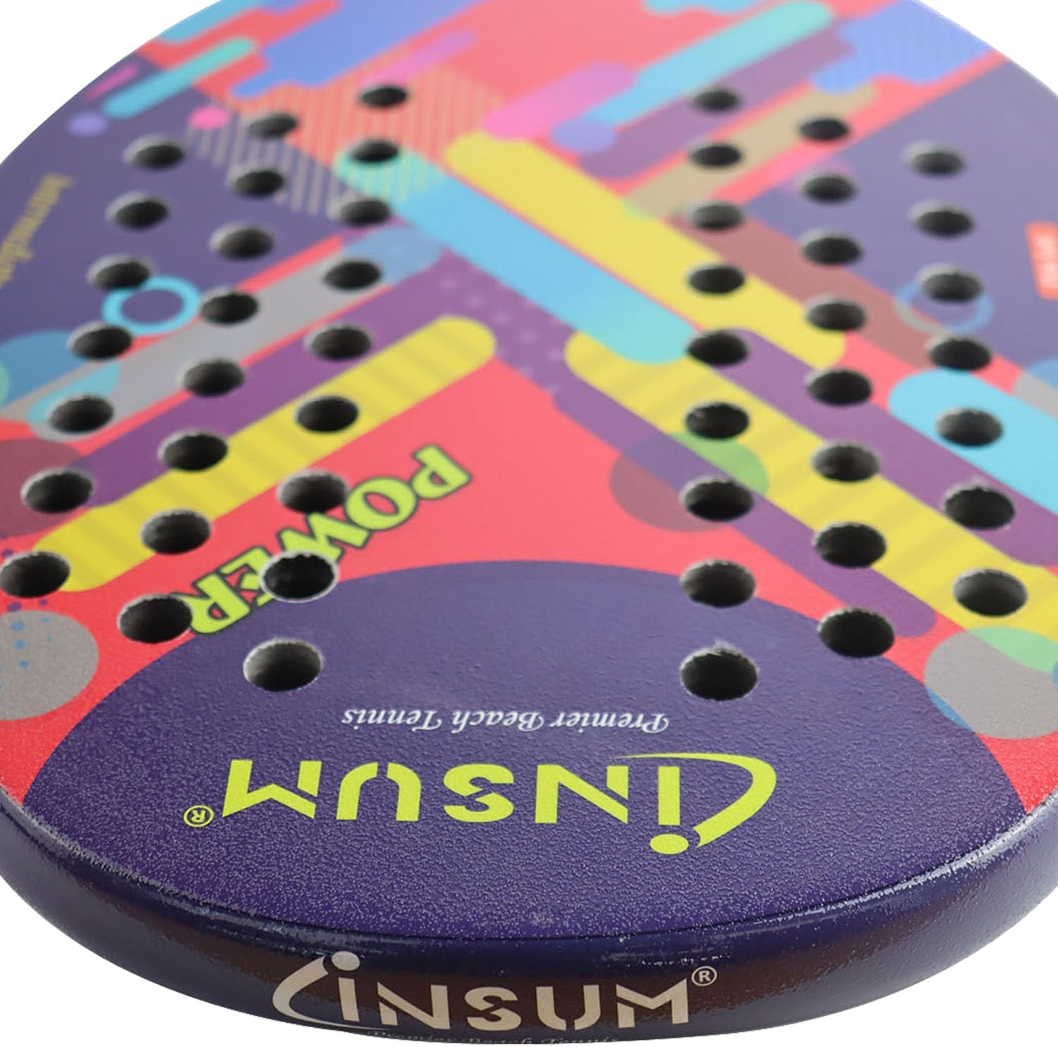 Beach Tennis Racket - Carbon Fiber Beach Tennis Paddle with Sand Grit Surface - Soft EVA Racquet - Lightweight Beach Tennis Equipment image number 4