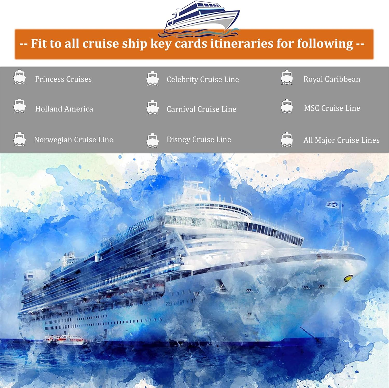 MNGARISTA Retractable Cruise Lanyard for Ship Cards, Waterproof Lanyards for Cruise Ship Cards with ID Holder, 2 Pack, Underwater World image number 2