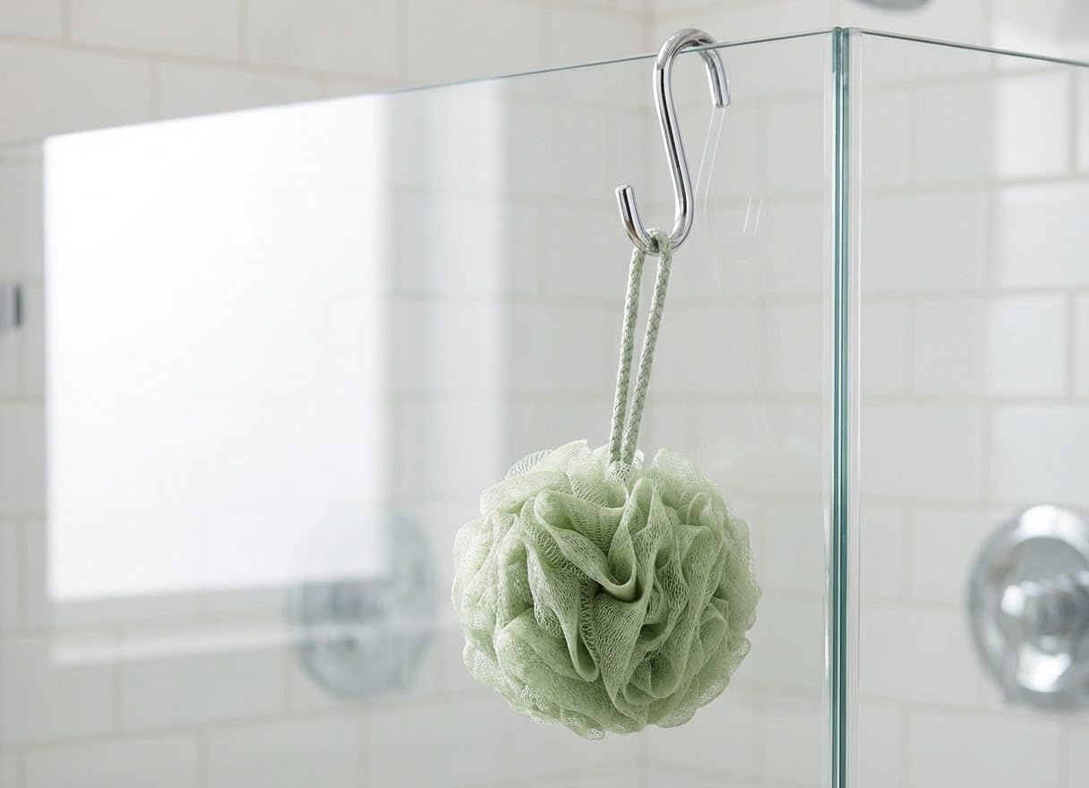 (Green) - SPHTOEO Bath Shower Sponge Loofahs Mesh Pouffe Shower Bath Ball Brush (Green)