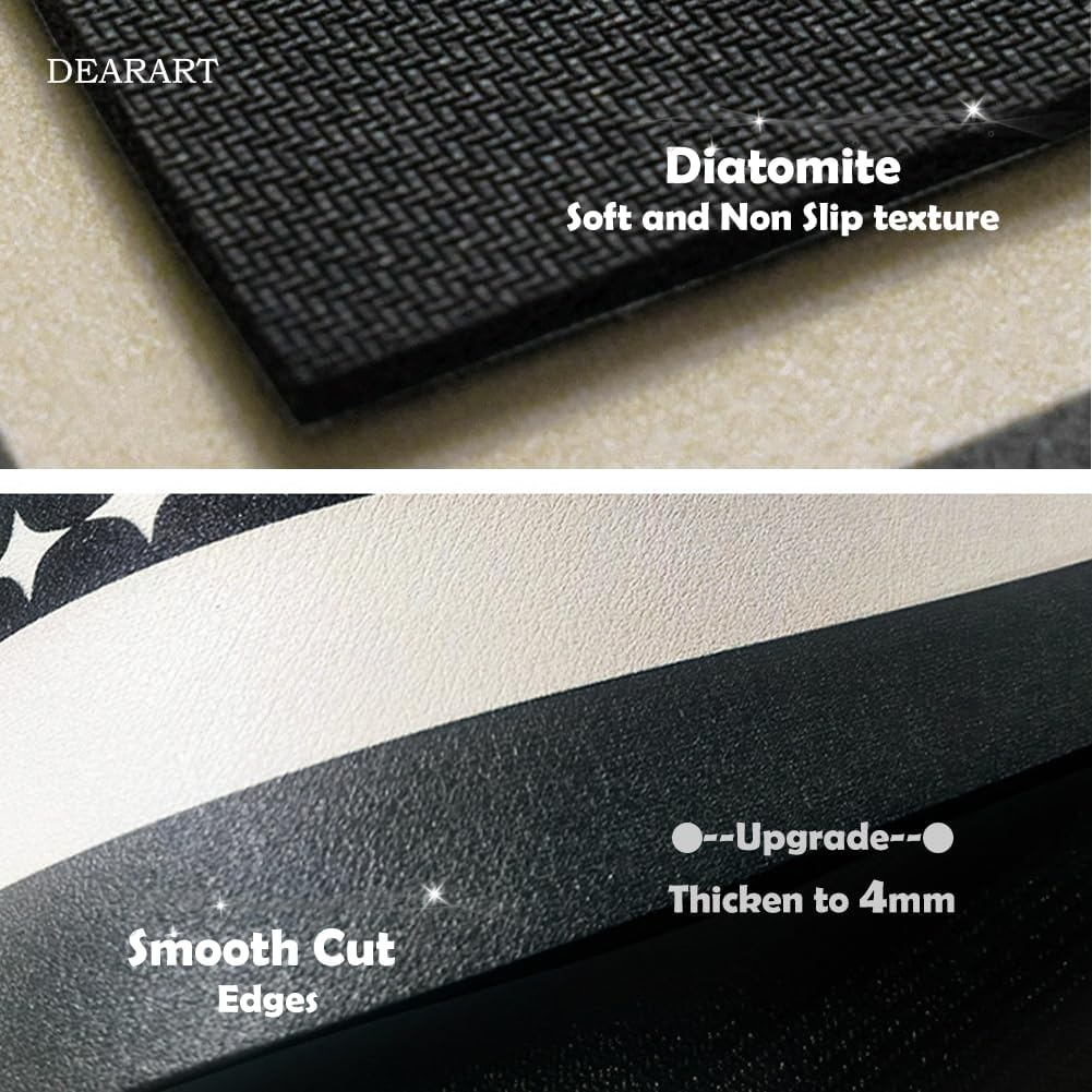 DEARART Bath Mat Bathroom Rug 60''W X 40''L Cm, Non Slip Absorbent Rugs, Thick Mats Carpet for Bathroom Floor Water Absorption, Comfortable and Dry Quickly, Set-5 image number 4