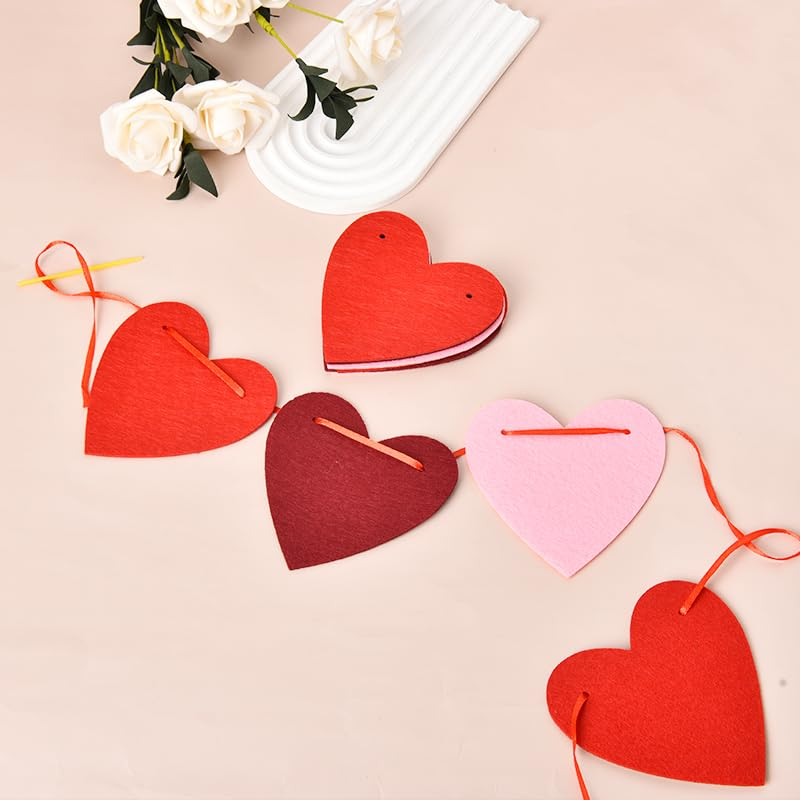 Valentines Day Decorations for the Home Bedroom Classroom Office Party Wedding Anniversary Valentines Day Banner Decorations Engagement Banners and Signs Hanging Heart Wedding Decor Banners image number 5