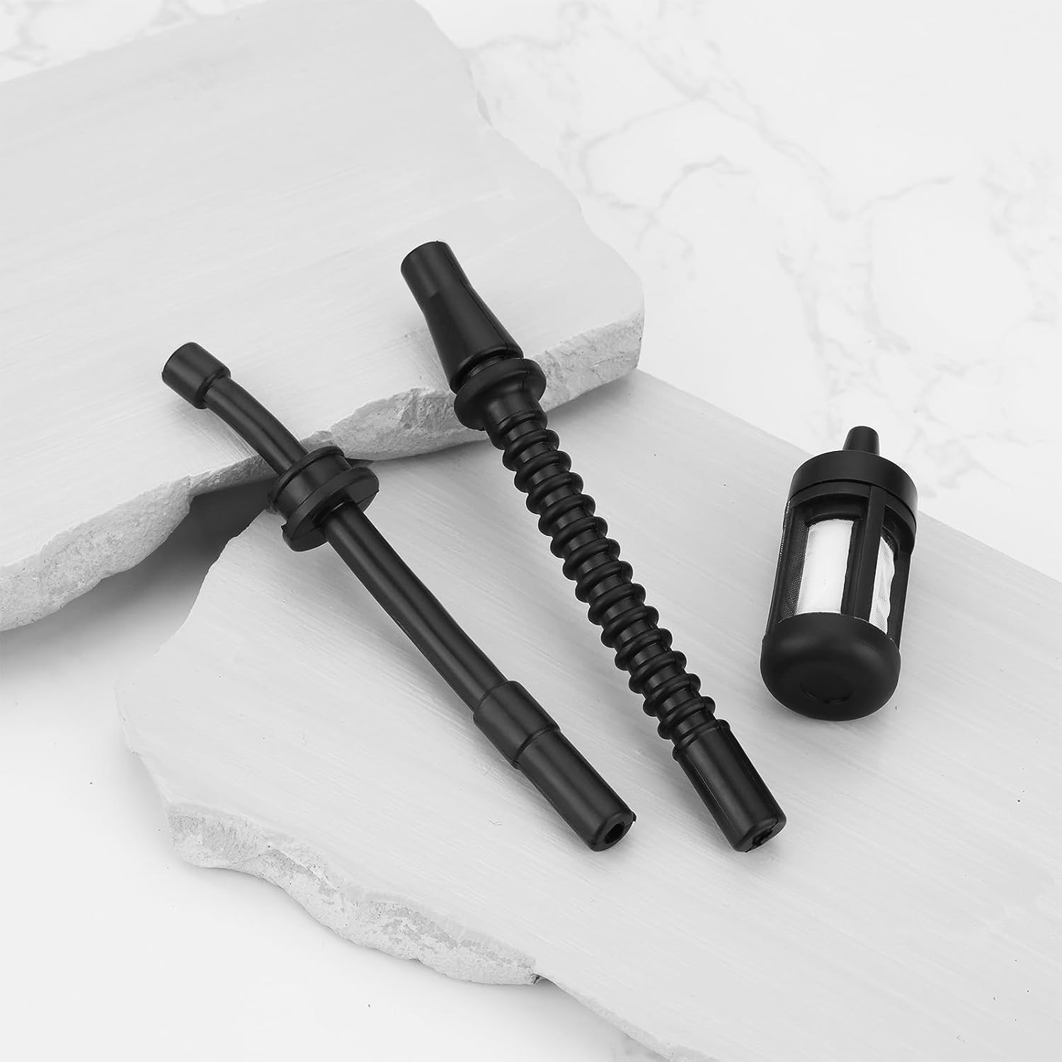 1 Set of Gas Fuel Line Hose Pipe Combo Kit with Fuel Filter Compatible with Stihl 028 029 034 036 039 MS290 MS340 MS390 Chainsaw Black image number 3