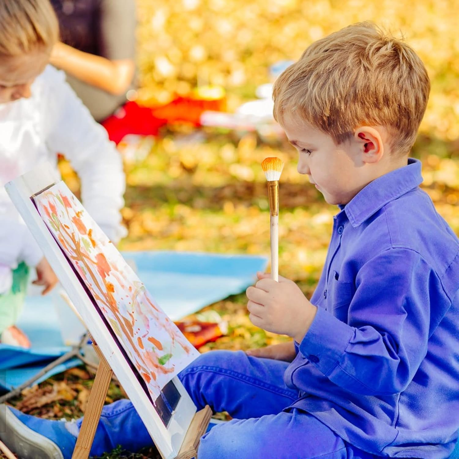 10Pcs Gilding Brush Pen Set, Gold Leaf Sweeper Paint Brush Goat Hair Brush Pen Gold Paint Brush for Gold Foil Gold Leaf Sheets Gold Flakes Art Crafts Supplies image number 4