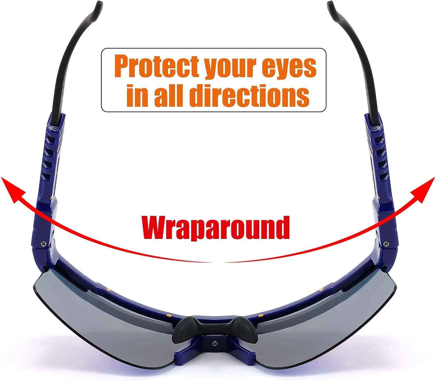 FEISEDY Sports Sunglasses for Women Men, UV400 Protection Outdoor Cycling Running Biking Sports Goggles image number 2