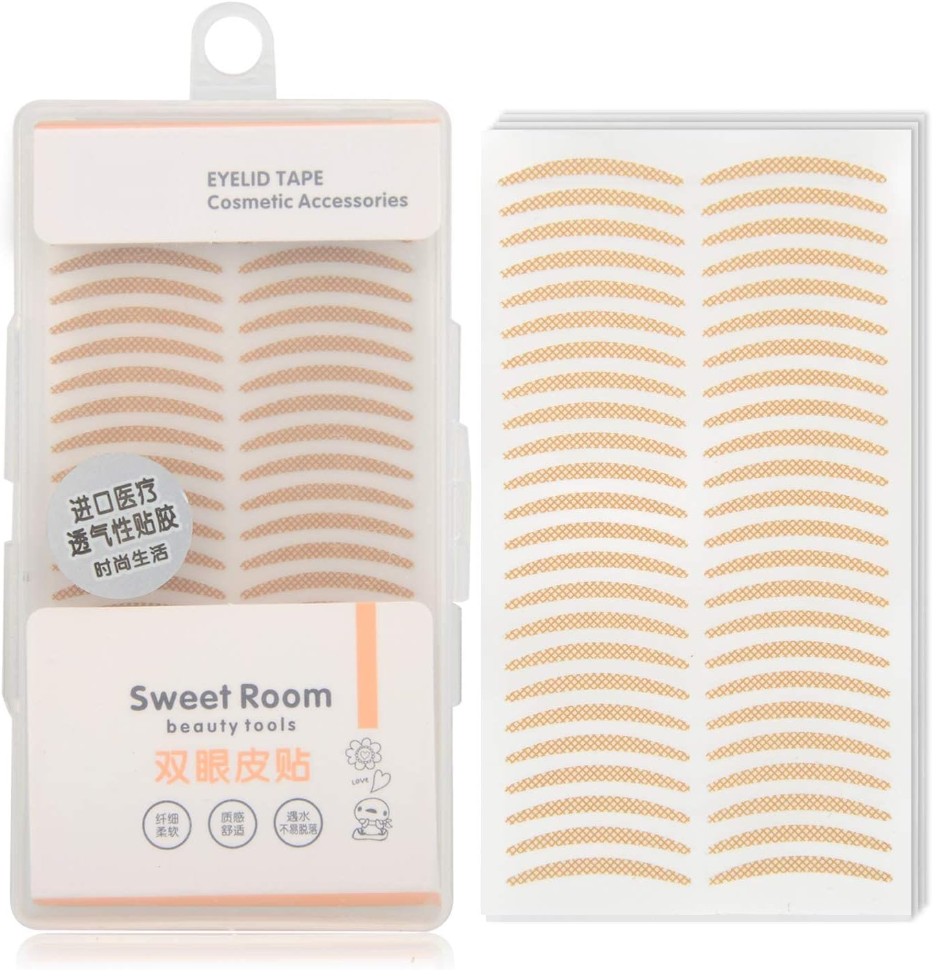 Breathable Single Side Sticky Double Eyelid Tape Paste Stickers Medical Grade Latex Free Eyelid Tapes, Perfect for Hooded Droopy or Mono-Eyelids (Slim)