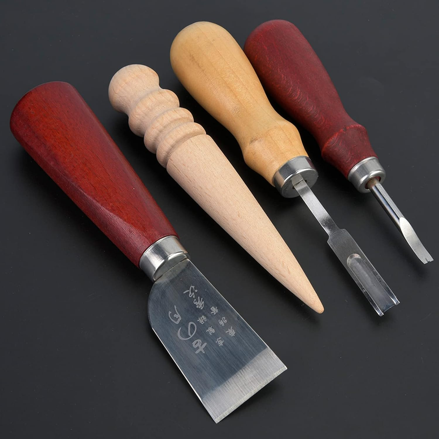 Gugxiom 19PCS Leather Working Tools, Leather Tools for Leather Craft Processing, Leather Carving Tools for Beginners, for DIY, Handmade Crafts