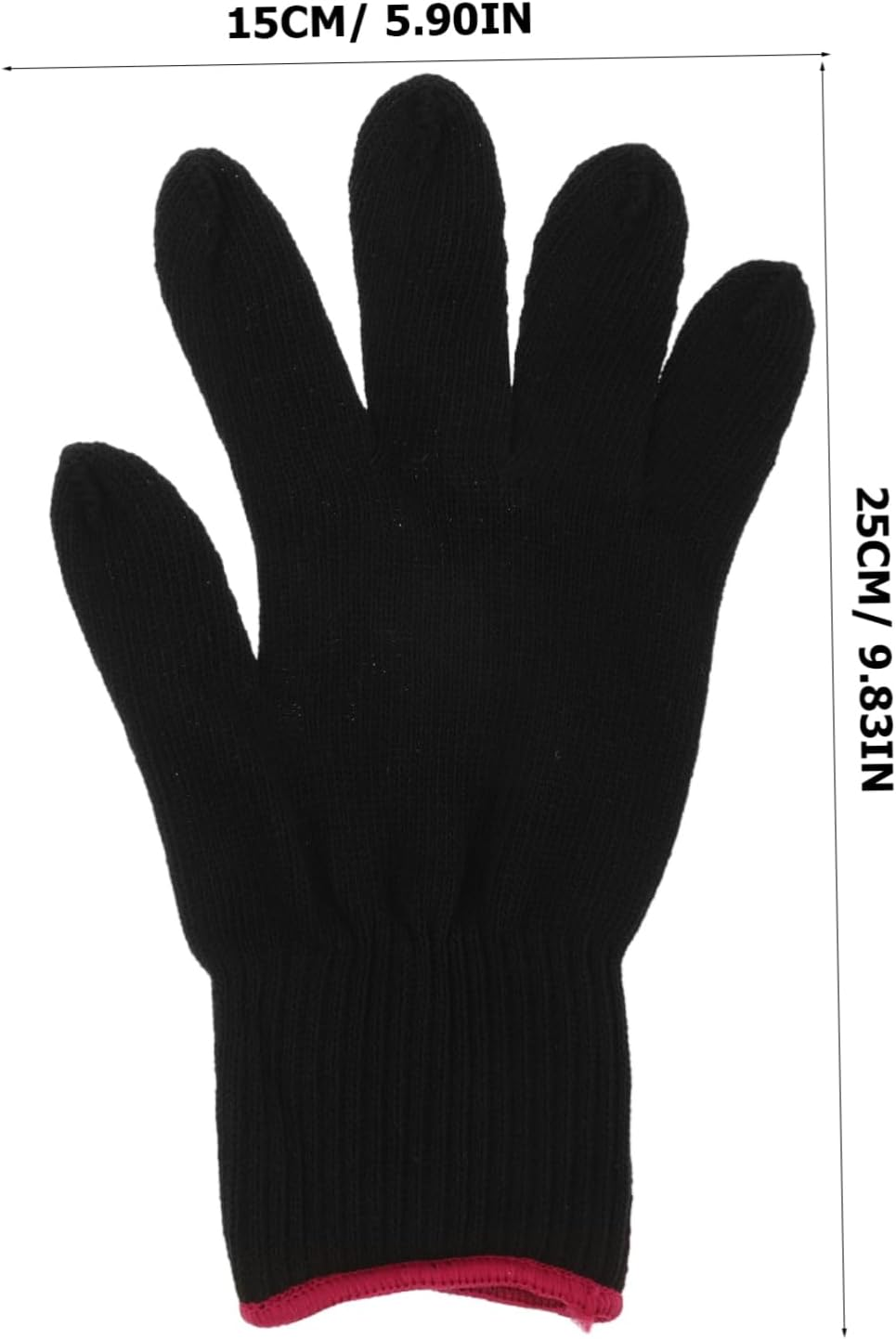 Heat Resistant Hair Styling Gloves Thermal Protection Gloves for Curling and Straightening Black Heat Proof for Salon and Home Use image number 3
