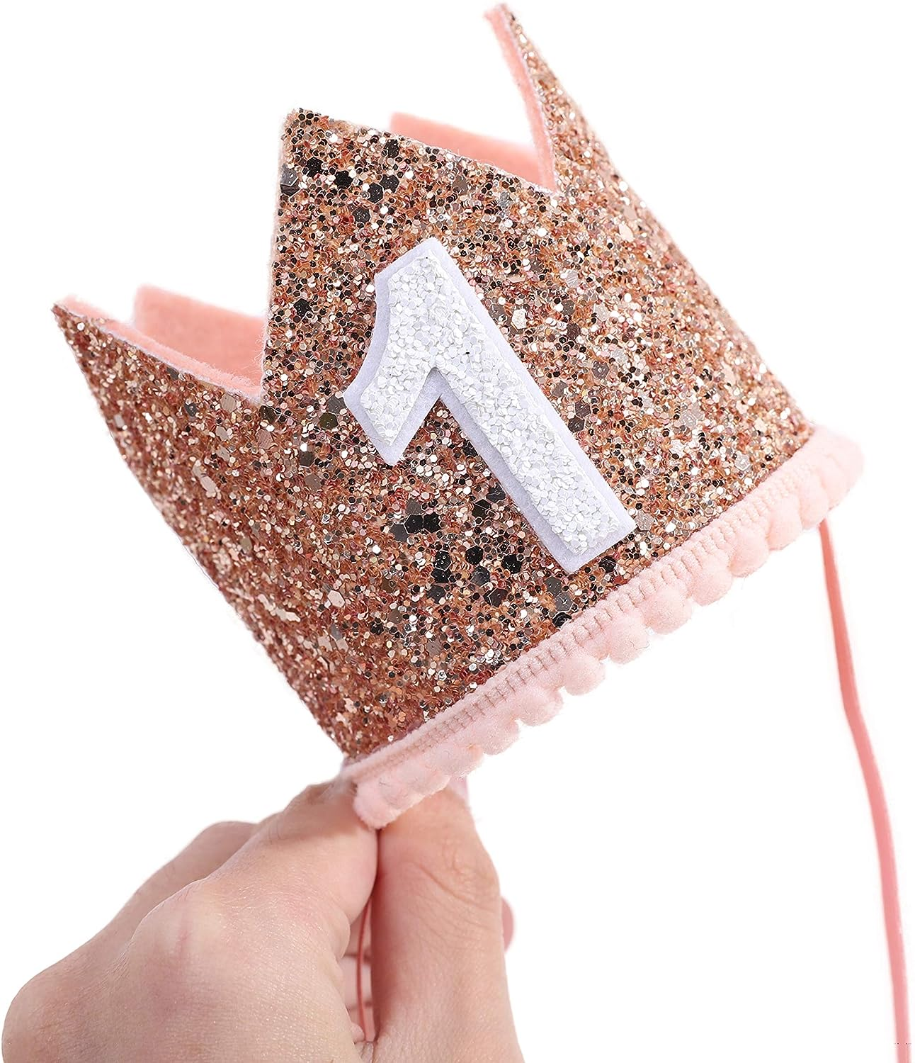 Glitter Crown for 1St Birthday - First Birthday Crown, Birthday Girl Gift image number 2