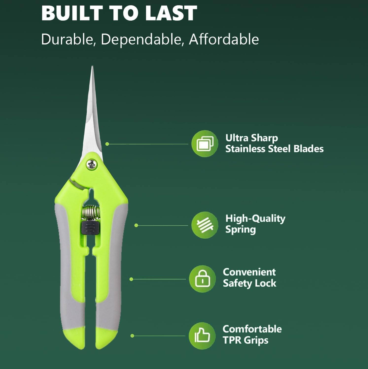 6 Pack Garden Pruning Shears,Hand Pruner Pruning Plant Shears with Gardening Gloves,Hydroponic Micro Garden Snip for Herb, Plant, Flower Cutting & Harvesting Small Tip Hand Pruning Shears image number 2