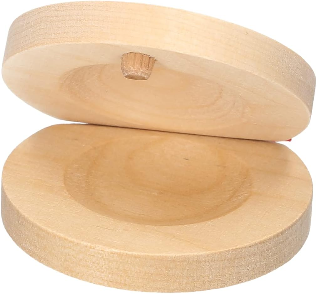Tignapoo Pair of Castanets Wooden Castanet Finger Clappers Musical Instrument image number 2