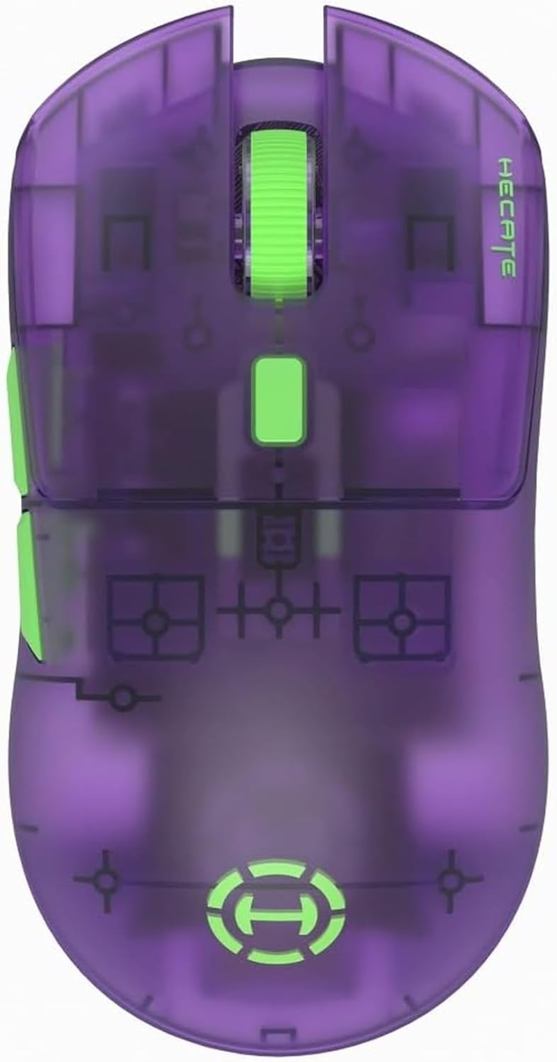 Edifier G3M PRO Wireless Gaming Mouse, Tri-Mode 2.4G/Usb-C/Bluetooth/26000 DPI, Rechargeable Computer Mouse for Laptop PC Mac, Transparent Green