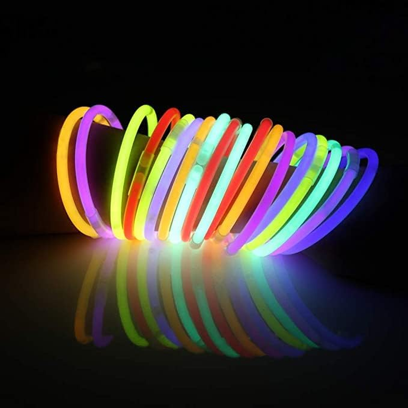 300 Pcs Glow Sticks Bulk 8" Glowsticks - Glow in the Dark Light up Sticks Party Favors,Glow Party Decorations, Neon Party Glow Necklaces ,Christmas,Halloween Party Supplies Pack image number 3
