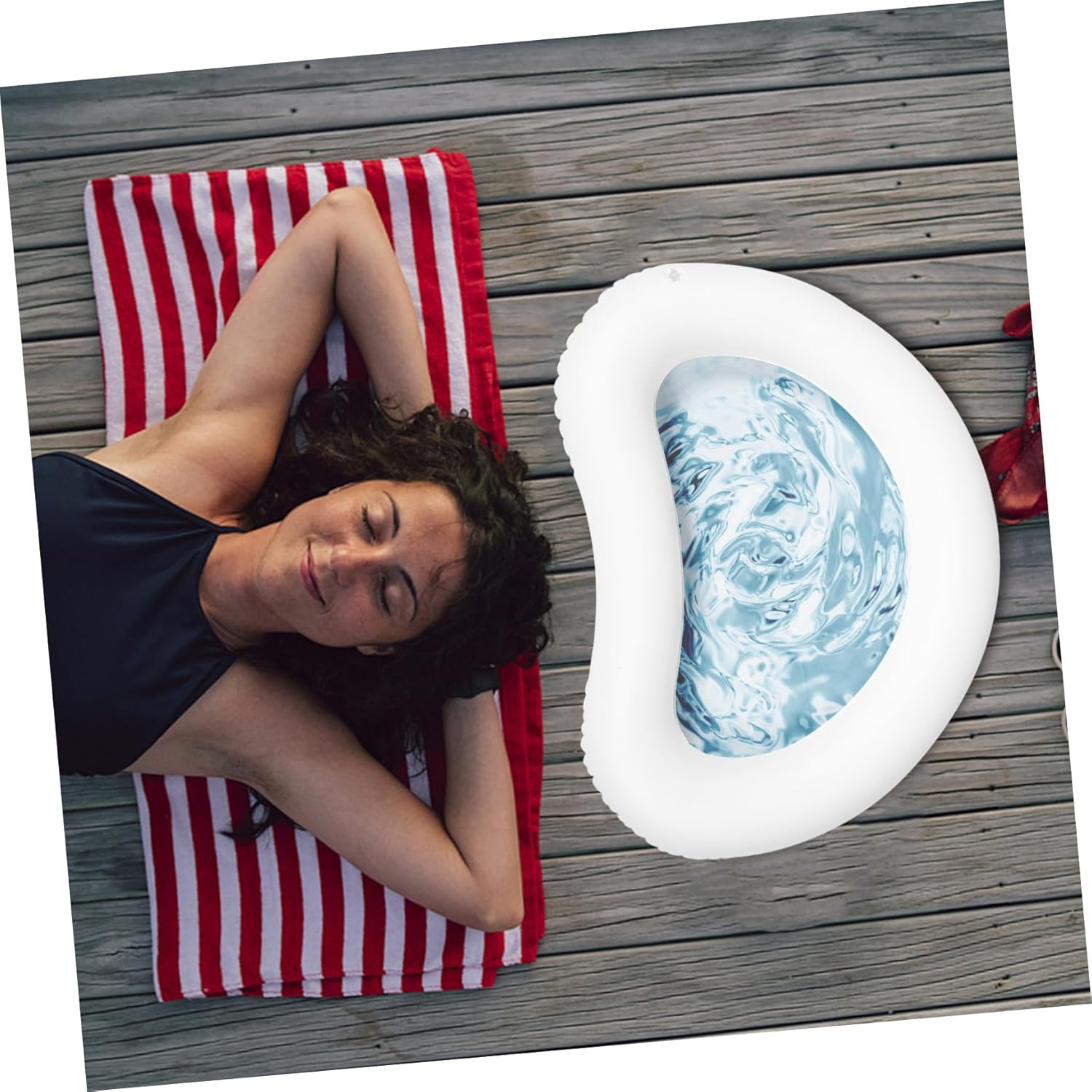 Gatuida Portable Foot Wash Basin Inflatable Pool Foot Bath Sturdy Cleaning Tool for above Ground Inflatable Pools image number 4