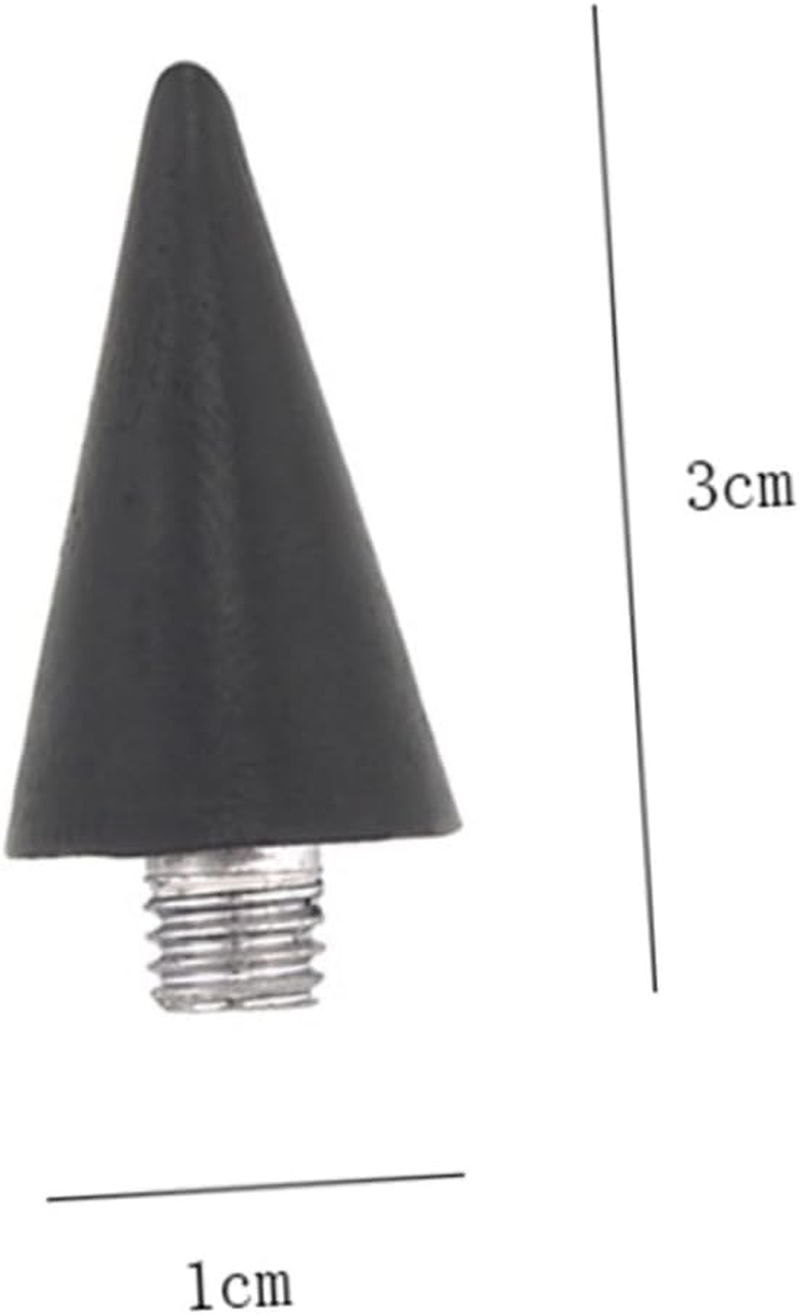 3Pcs Black Acrylic Dotting Pen Tips Nail Art Dotting Tools Replacement Heads for Manicure Rhinestones Picker Wax Head DIY Nail Care Accessories image number 4