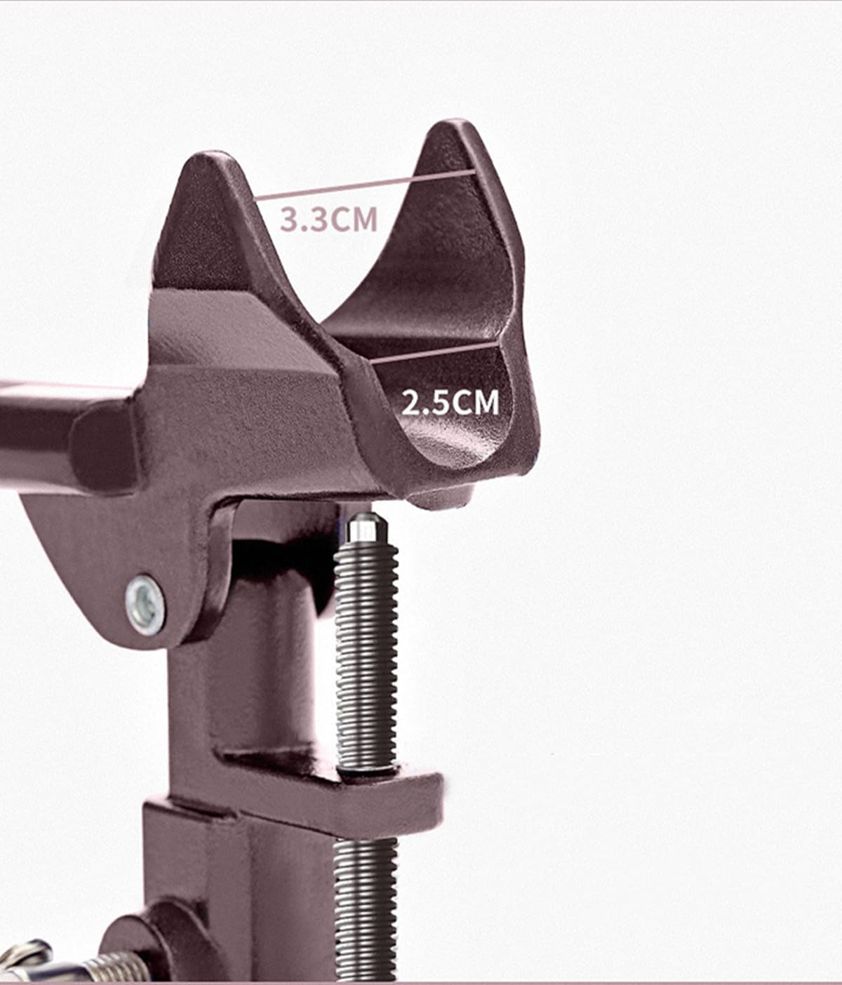 Fishing Rod Holder, 360&deg; Adjustable, Universal, Red, Stainless Steel, Surface Mount image number 3