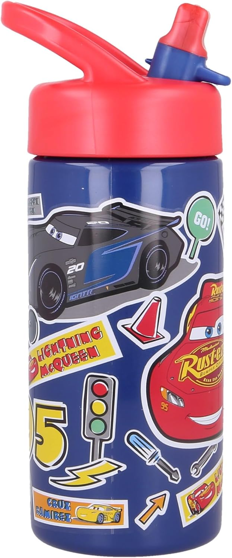 Stor 088808718-49501 Water Bottle, Cars, 410 Ml Capacity image number 4