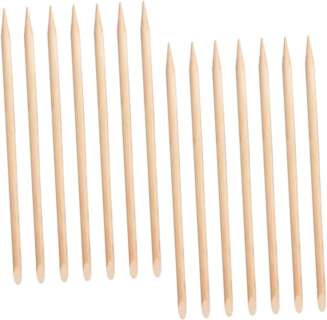 Healeved 100Pcs Wood Nail Sticks Cuticle Pusher Remover Double-Ended Pedicure Tools for Professional Nail Art and Manicure Use image number 1