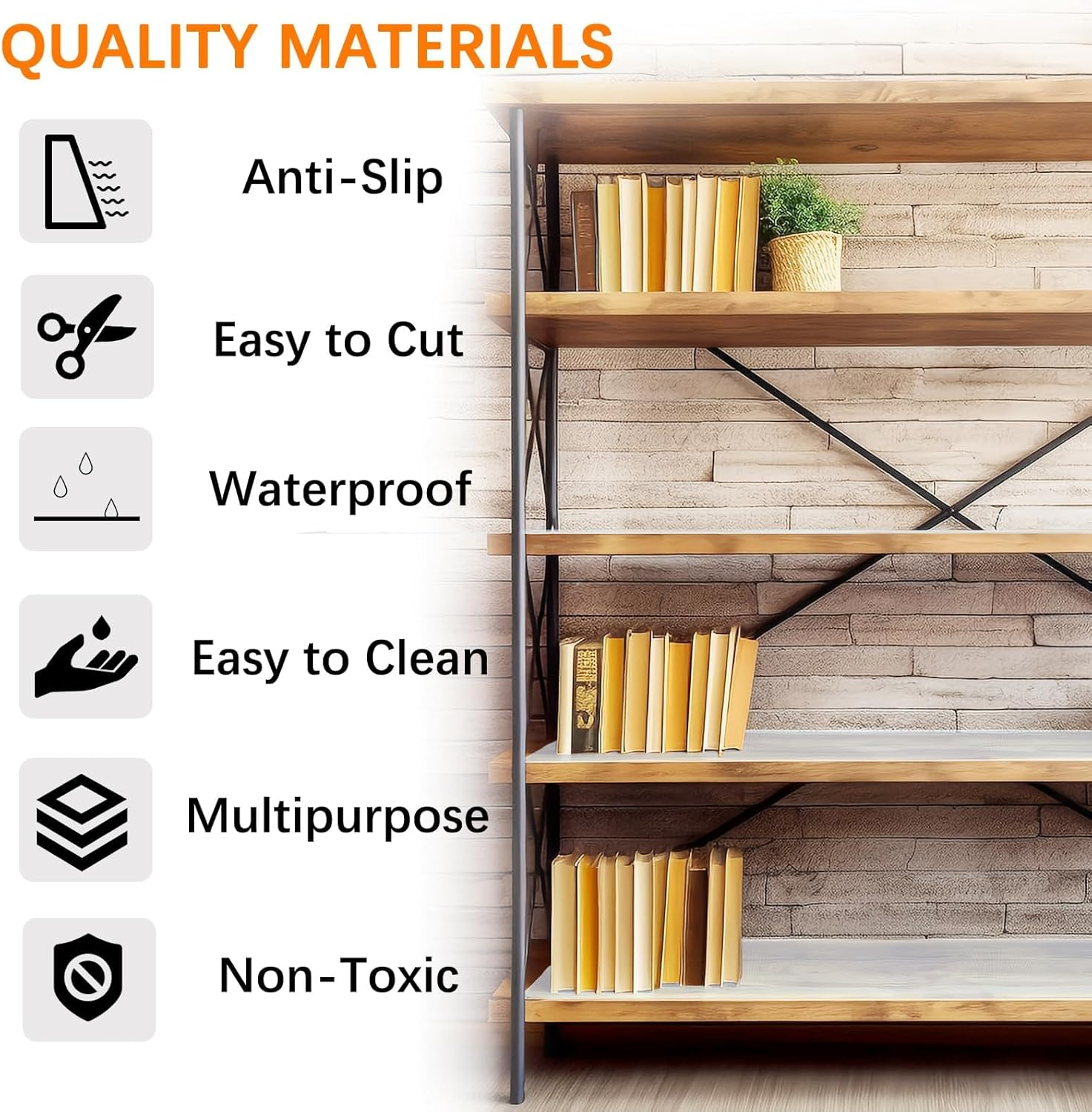 Shelf Liner 44.5Cm X 5M, Yiaxoyia Non-Slip Oil-Proof Cabinet Paper Drawer Liner for Kitchen Cabinet, Refrigerator, Shelves, Storage, Desks, Washable & Non Adhesive (Grey Dots Pattern 2 Roll) image number 3