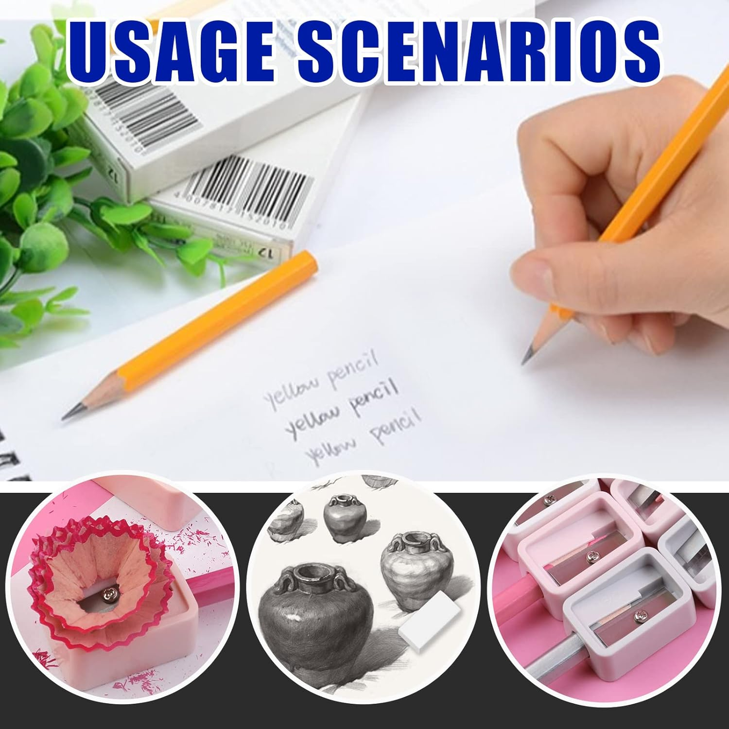 Glarks 19Pcs Multi-Purpose Pencil Case School Stationery Set Includes Large Capacity Pen Pouch Bag, Mechanical Pencil, Lead Refill, Gel Ink Pen, Scissors, Ruler, Sharpener, Eraser for School Supplies image number 1