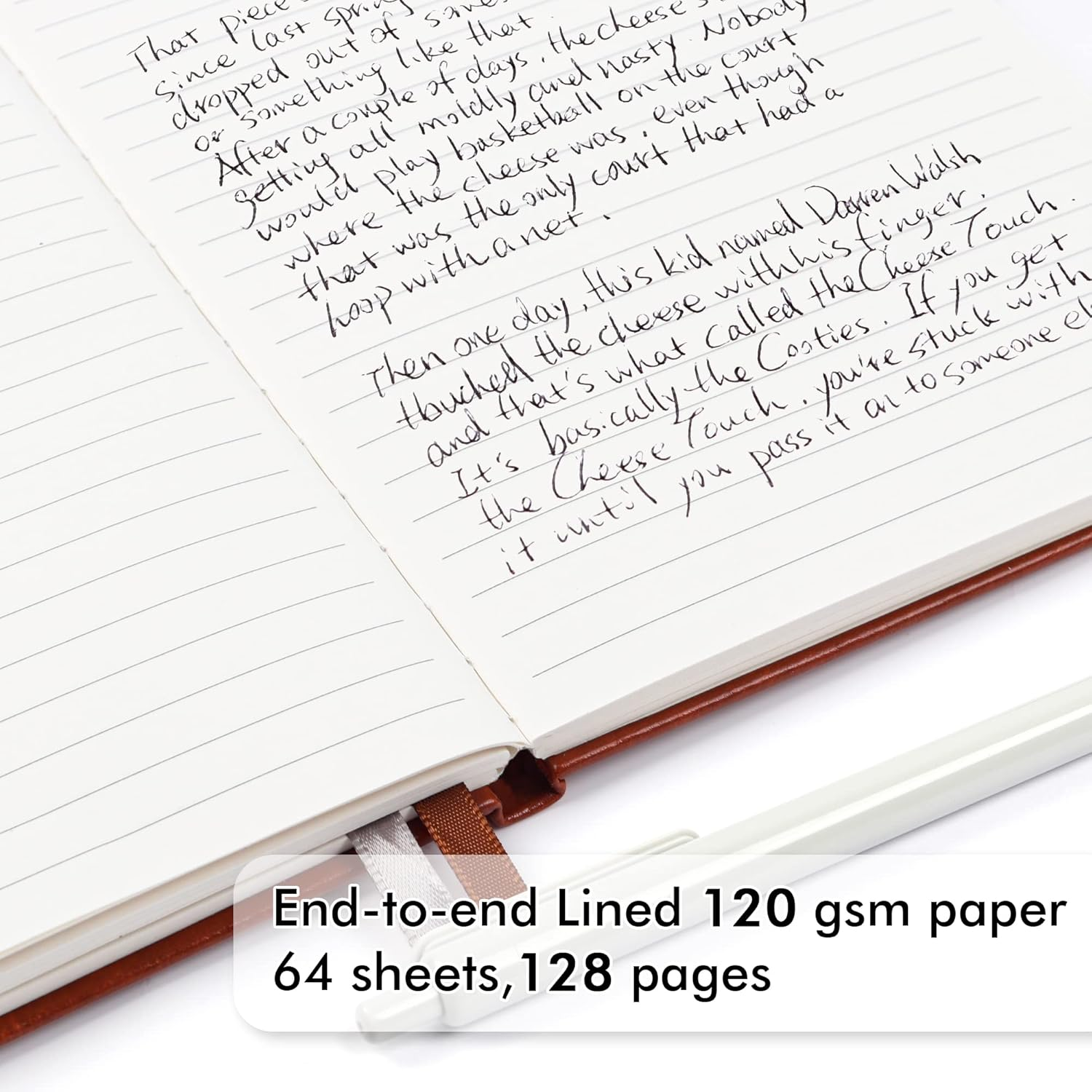 Feela 3 Pack Notebook Journals Bulk with 3 Black Pens, A5 Hardcover Notebooks Classic Ruled Lined Journal Set with Pen Holder for Work Business Journaling Note Taking, 120 GSM, 5.1&rdquo;X8.3&rdquo;, Brown