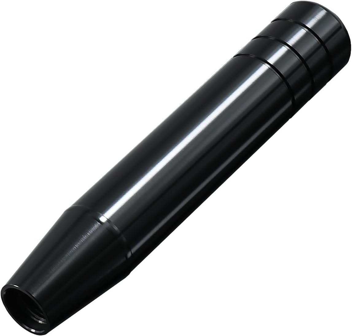 Long Shift Knob Weighted Aluminum Alloy Polished Metal Driving Handle Stick Gear Shifter Knobs Transmission Lever Fit Most Cars Trucks SUV Automated Manual Vehicles Black